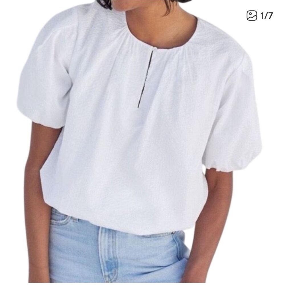 AYR Japanese crinkle fabric cropped top small